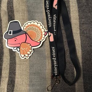 Vineyard vines lanyard and turkey sticker